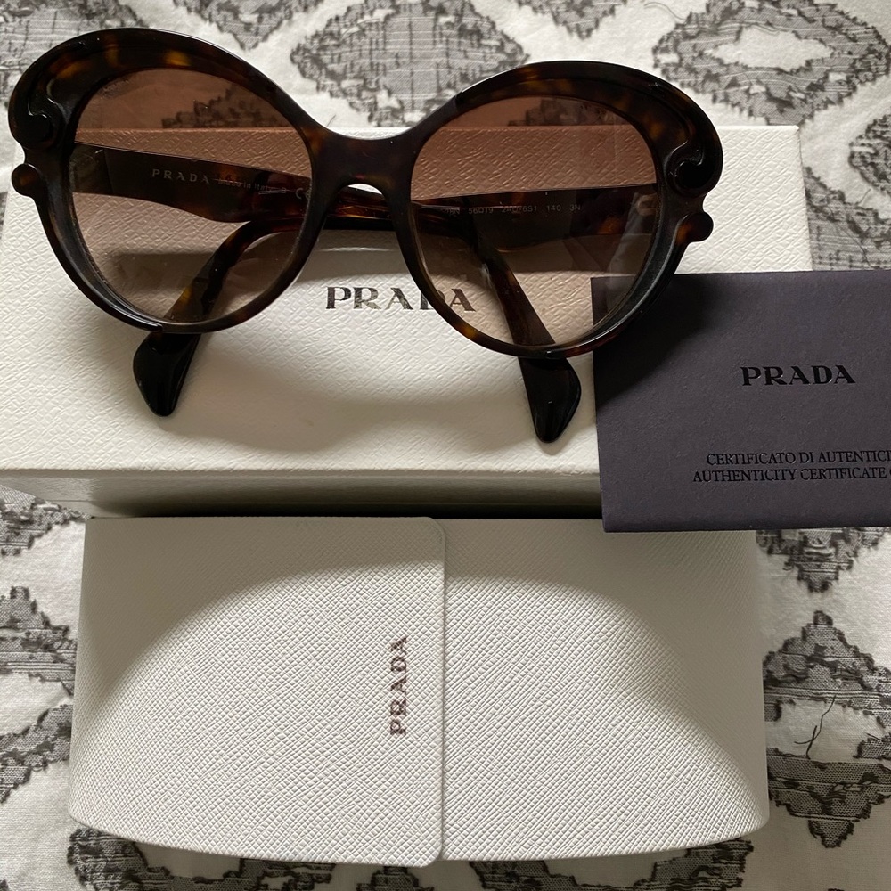 Prada Butterfly Brown Tortoise Sunglasses SPR28N